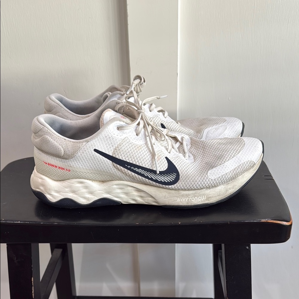 Nike Renew Ride 3.0 Men's White Running Shoes size 15